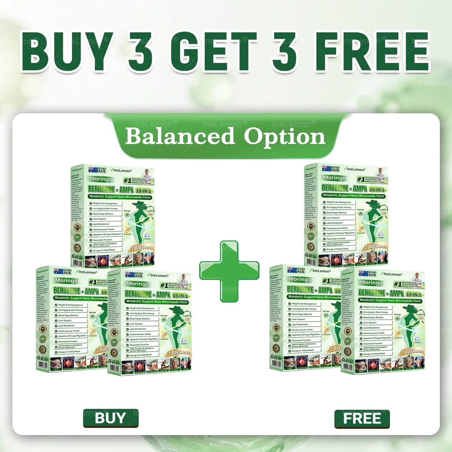 🌸🌸𝐈𝐧𝐬𝐋𝐞𝐦𝐨𝐧® 𝗠𝗼𝗿𝗶𝗻𝗴𝗮 × 𝗕𝗲𝗿𝗯𝗲𝗿𝗶𝗻𝗲 × 𝗔𝗠𝗣𝗞 𝟭𝟬-𝗶𝗻-𝟭 𝗠𝗲𝘁𝗮𝗯𝗼𝗹𝗶𝗰 𝗦𝘂𝗽𝗽𝗼𝗿𝘁 𝗡𝗮𝗻𝗼 𝗠𝗶𝗰𝗿𝗼𝗻𝗲𝗲𝗱𝗹𝗲 𝗣𝗮𝘁𝗰𝗵 (𝐉𝐮𝐬𝐭 𝐨𝐧𝐜𝐞 𝐚 𝐝𝐚𝐲, 𝐯𝐢𝐬𝐢𝐛𝐥𝐞 𝐜𝐡𝐚𝐧𝐠𝐞𝐬 𝐢𝐧 𝟕 𝐝𝐚𝐲𝐬） ✅ 𝐅𝐨𝐫 𝐨𝐛𝐞𝐬𝐢𝐭𝐲, 🅛🅞🅞🅢🅔 🅢🅚🅘🅝,𝐝𝐢𝐚𝐛𝐞𝐭𝐞𝐬, 𝐬𝐥𝐞𝐞𝐩 𝐚𝐩𝐧𝐞𝐚, 𝐣𝐨𝐢𝐧𝐭 𝐢𝐬𝐬𝐮𝐞𝐬, 𝐚𝐧𝐝 𝐦𝐨𝐫𝐞🌟🌟